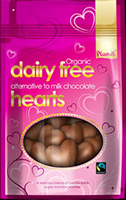 Corações chocolate