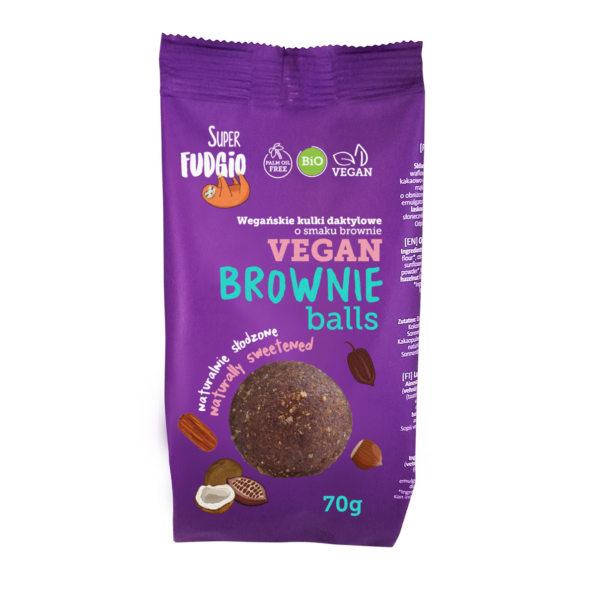 Bolas de tmaras com sabor brownie BIO